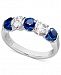 Sterling Silver Ring, Blue and White Sapphire Channel Set Ring (1-3/4 ct. t. w. )