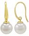 Majorica Pearl Earrings, 18k Gold over Sterling Silver Organic Man Made Pearl Drops