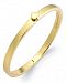kate spade new york Bracelet, 12k Gold-Plated Spade Hinged Thin Bangle Bracelet