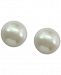 Majorica 18K Gold Vermiel post White Organic Man-made Pearl (10mm) Stud Earrings