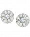 Carolee Silver-Tone Crystal Button Clip-On Earrings