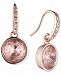 lonna & lilly Rose Gold-Tone Pink Stone Drop Earrings