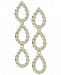 Giani Bernini Cubic Zirconia Pave Triple Drop Earrings in 18k Gold-Plated Sterling Silver, Created for Macy's