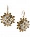 Carolee Gold-Tone Crystal Cluster Drop Earrings