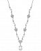 Danori Silver-Tone Crystal Flower and Imitation Pearl Necklace, Created for Macy's