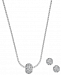 Charter Club Silver-Tone Pave Ball Pendant Necklace and Stud Earrings Set, Created for Macy's