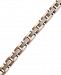 Men's Diamond Bracelet in Stainless Steel and Rose Ion-Plated Sterling Silver (1/2 ct. t. w. )