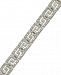 Sterling Silver-Plated Diamond Accent Greek Key Bracelet