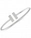 wrapped Diamond Bar Bangle Bracelet (1/6 ct. t. w. ) in Sterling Silver, Created for Macy's