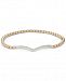 wrapped Diamond Chevron Stretch Bead Bracelet (1/6 ct. t. w. ) in 14k Gold over Sterling Silver, Created for Macy's