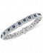 Sapphire (5 ct. t. w. ) and Diamond (1/5 ct. t. w. ) Tennis Bracelet in Sterling Silver