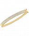Diamond Pave Hinged Bangle Bracelet (1/2 ct. t. w. ) in 14k Gold-Plated Sterling Silver