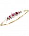 Rare Featuring Gemfields Certified Ruby (1-3/4 ct. t. w. ) and Diamond (1/2 ct. t. w. ) Bangle Bracelet in 14k Gold, Created for Macy's