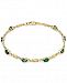 Emerald (1-3/4 ct. t. w. ) and Diamond (1/10 ct. t. w. ) Link Bracelet in 14k Gold