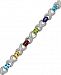 Multi Stone (6-1/2 ct. t. w. ) and Diamond Accent Xo Bracelet in Sterling Silver