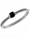 Effy Onyx (4-1/5 ct. t. w. ) and Diamond Accent Bangle Bracelet in Sterling Silver