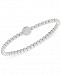 wrapped Diamond Cluster Circle Bead Stretch Bracelet (1/6 ct. t. w. ) in Sterling Silver, Created for Macy's