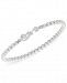 Wrapped Diamond Accent Swirl Stretch Bracelet in Sterling Silver, Created for Macy's