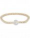 wrapped Diamond Dot Stretch Bracelet (1/6 ct. t. w. ) in 14k Gold over Sterling Silver, Created for Macy's