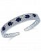 Blue Sapphire (5 ct. t. w. ) and White Sapphire (1 ct. t. w. ) Cuff Bracelet in Sterling Silver, Created for Macy's