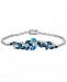 Le Vian Sapphire (3-3/4 ct. t. w. ) and Diamond (1/2 ct. t. w. ) Link Bracelet in 14k White Gold, Created for Macy's