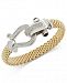 Diamond Horseshoe Clasp Mesh Bracelet (5/8 ct. t. w. ) in 14k Gold-Plated Sterling Silver