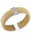 Diamond Mesh Hinged Bangle Bracelet (1/3 ct. t. w. ) in 14k Gold-Plated Sterling Silver