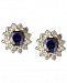Royalty Inspired by Effy Sapphire (5/8 ct. t. w. ) and Diamond (1/4 ct. t. w. ) Round Stud in 14k Gold, Created for Macy's
