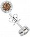 Le Vian White and Chocolate Diamond Stud Earrings in 14k White Gold (1/2 ct. t. w. )