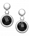 Sterling Silver Earrings, Onyx Drop Earrings (15-16mm)