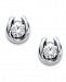 Sirena Bezel-Set Diamond Stud Earrings in 14k White Gold (1/7 ct. t. w. )