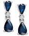 14k White Gold Earrings, Sapphire (1-5/8 ct. t. w. ) and Diamond Accent Drop Earrings