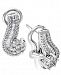 14k White Gold Earrings, Diamond (1 ct. t. w. ) Cluster Swirl Earrings