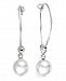 Jody Coyote Sterling Silver Earrings, Austrian Crystal Pearl Earrings