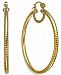 Simone I Smith Textured Large Hoop Earrings in 18k Gold over Sterling Silver