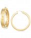 Signature Gold Round Hoop Earrings in 14k Gold over Resin