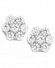 Wrapped in Love Diamond Cluster Earrings (1 ct. t. w. ) in 14k White Gold, Created for Macy's