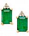 Emerald (1-7/8 ct. t. w. ) and Diamond Accent Stud Earrings in 14k Gold