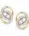 Wrapped In Love Diamond Oval-Link Earrings (1/2 ct. t. w. ) in 14k Gold, Created for Macy's