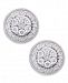 Diamond Cluster Round Stud Earrings (1/2 ct. t. w. ) in 14k White Gold