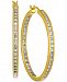 Diamond Hoop Earrings (1/2 ct. t. w. ) in Sterling Silver and 14k Gold
