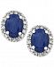 Royale Bleu by Effy Sapphire (1-1/8 ct. t. w. ) Diamond (1/8 ct. t. w. ) Stud Earrings in 14k White Gold
