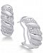 Diamond San Marco Hoop Earrings (1/4 ct. t. w. ) in Sterling Silver, 18K Gold-Plated Sterling Silver or 18K Rose Gold-Plated Sterling Silver
