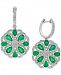 Effy Brasilica Emerald (2-7/8 ct. t. w. ) and Diamond (7/8 ct. t. w. ) Drop Earrings in 14k White Gold, Created for Macy's