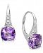 14k White Gold Earrings, Amethyst (2-9/10 ct. t. w. ) and Diamond Accent Earrings