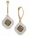 Wrapped in Love White and Champagne Diamond Leverback Earrings in 14k Gold (1/2 ct. t. w. ), Created for Macy's