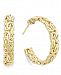 Italian Gold Byzantine Hoop Earrings in 14k Gold