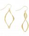 Italian Gold Wavy Teardrop Earrings in 14k Gold