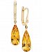 Citrine (5 ct. t. w. ) and Diamond Accent Drop Earrings in 14k Gold
