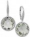 Prasiolite (11 ct. t. w. ) and Diamond Accent Drop Earrings in 14k White Gold